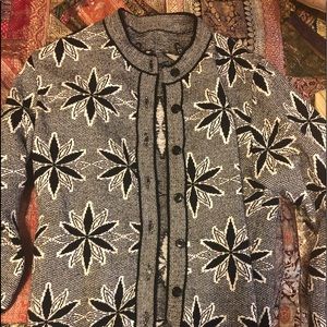 Vintage Union Made Cardigan in Black and White